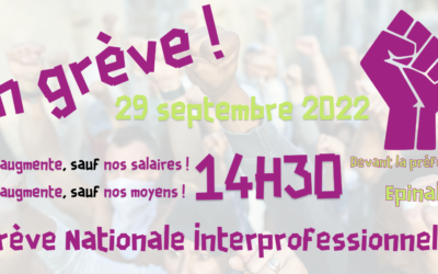 En grève le 29 septembre
