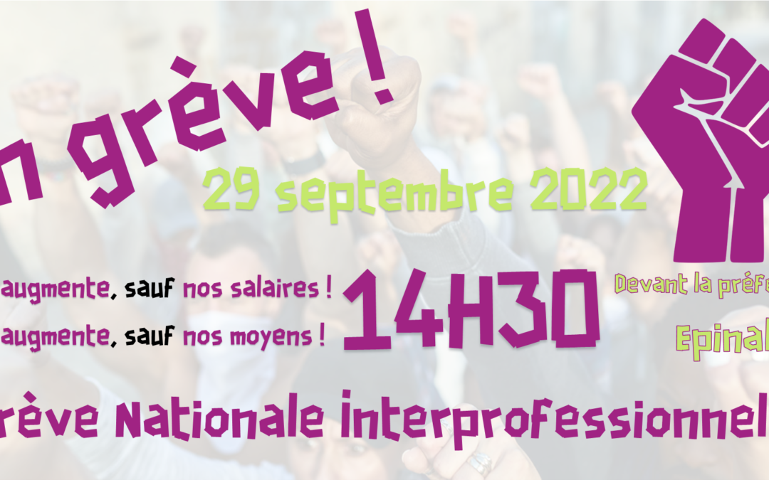 29 septembre 2022 en grève