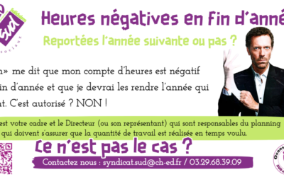 Heures négatives en fin d’année