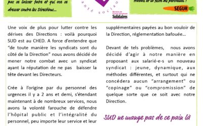 Pourquoi voter SUD le 8 décembre
