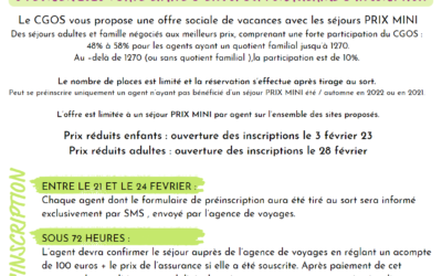 Info vacances CGOS