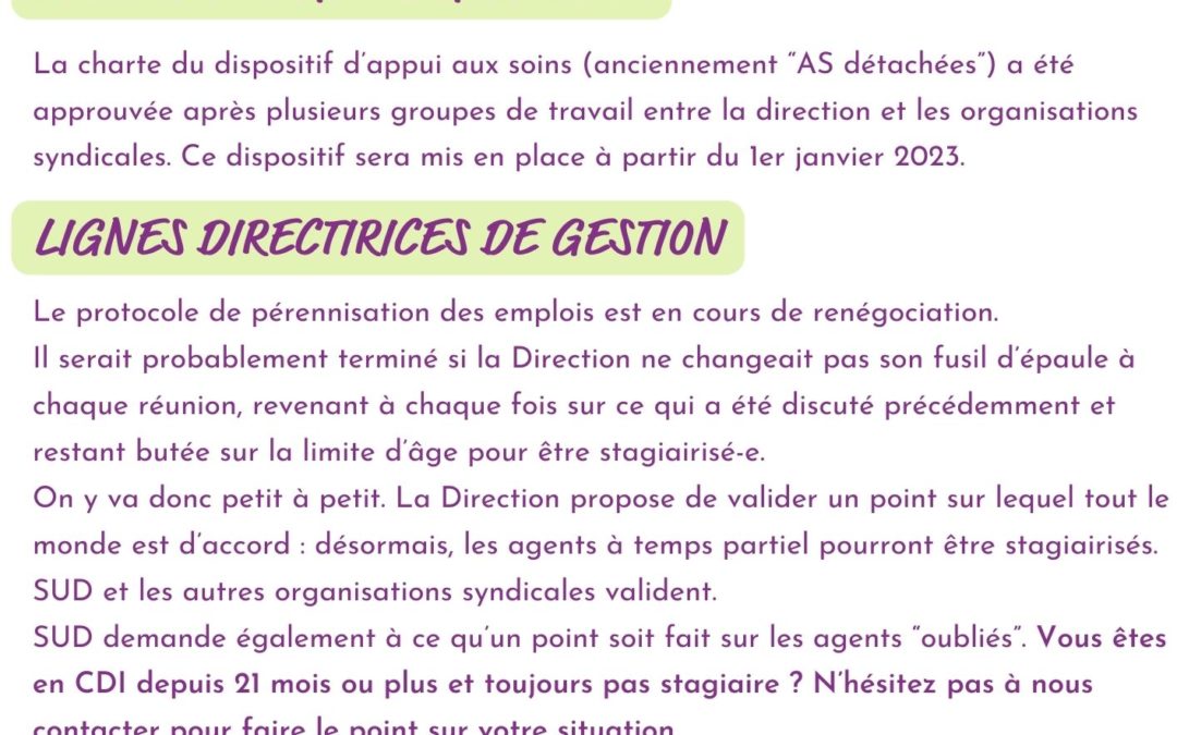 Instances d’octobre 2023