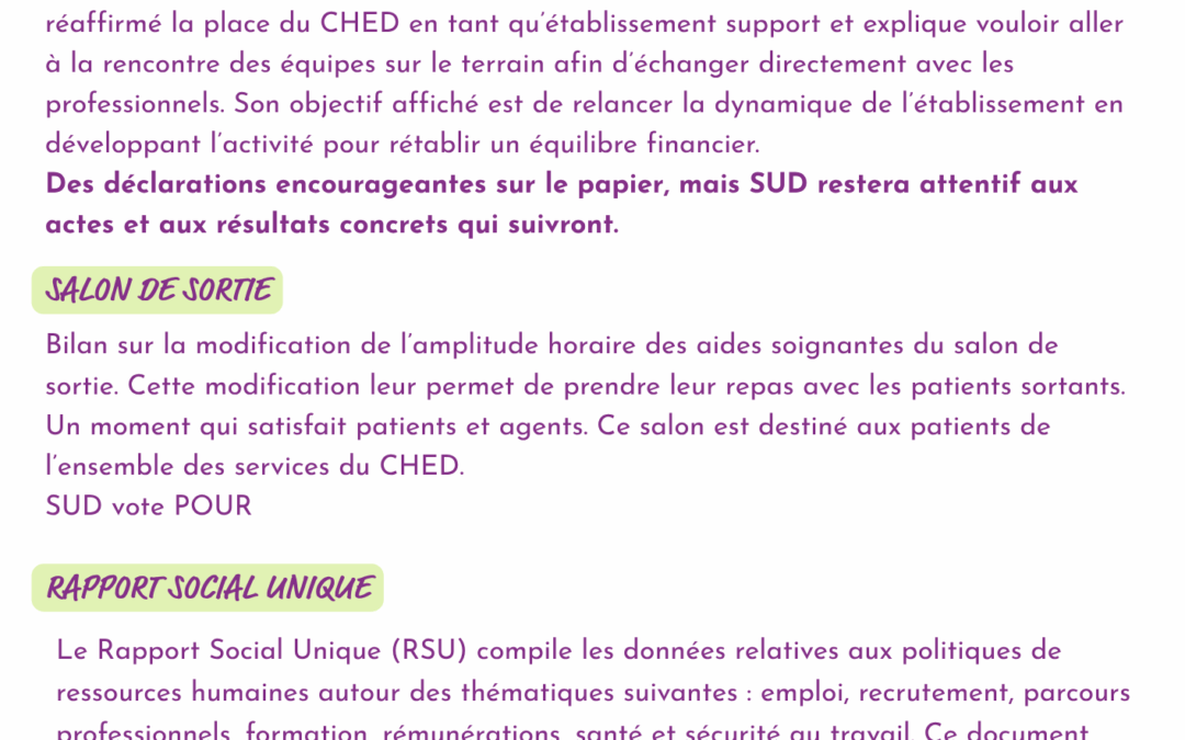 CSE et FS – octobre 2025